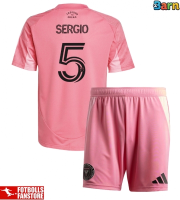 Inter Miami Sergio Busquets #5 Hemmatröja Barn 2025-26 Kortärmad (+ Korta byxor)